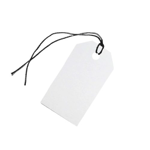 White Background rectangle custom hangtag best hangtag manufacturer