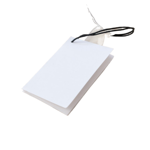 White Background Best Folded Rectangle Hangtag Manufacturer in Delhi NCR