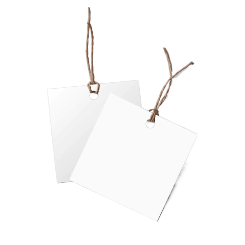 White Background Square Custom Hangtag Best Hangtag Manufacturer